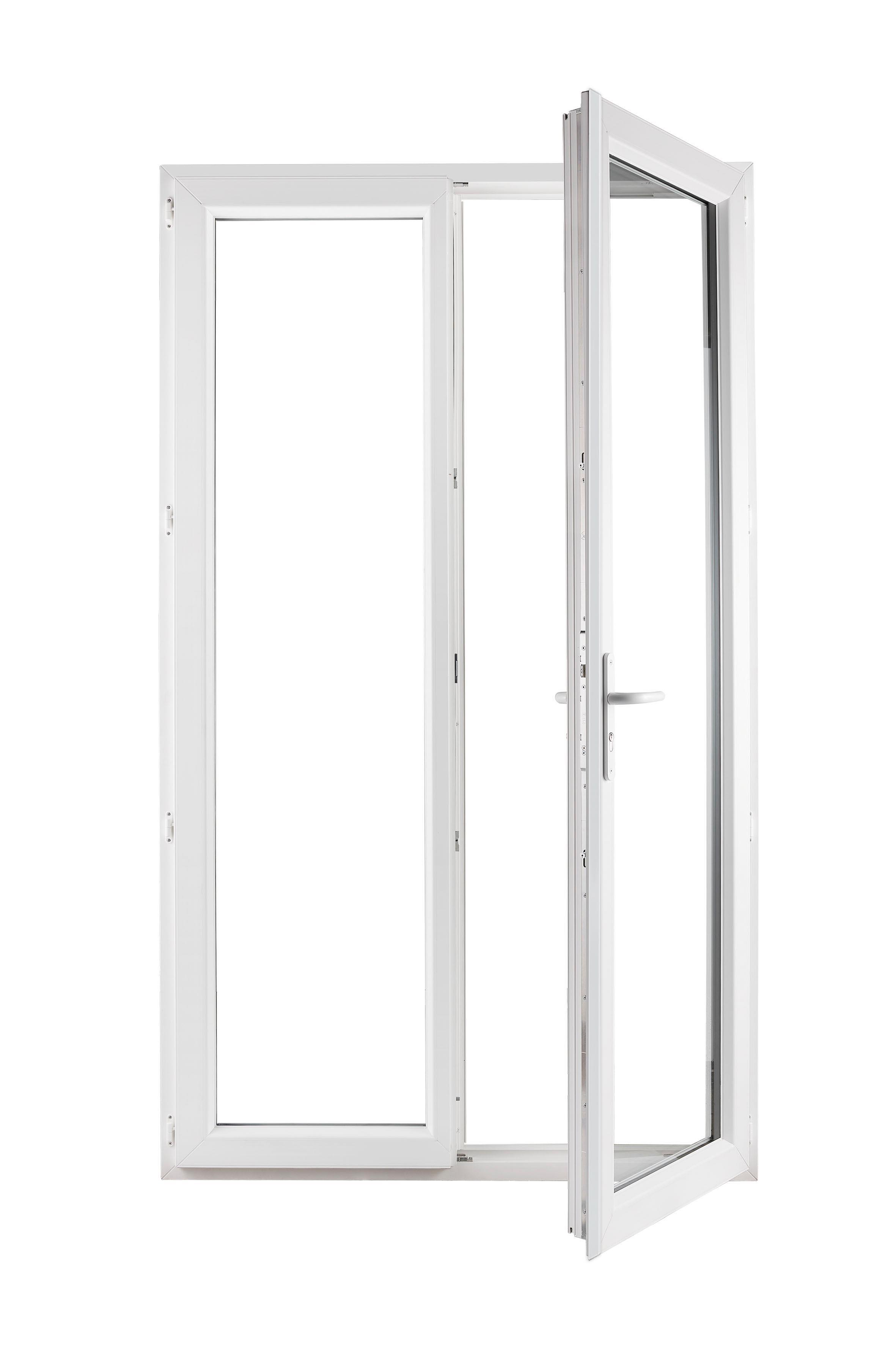 Fenêtre PVC H.215 X L.120 cm ouvrant à la française 2 vantaux tirant droit anthracite - 7