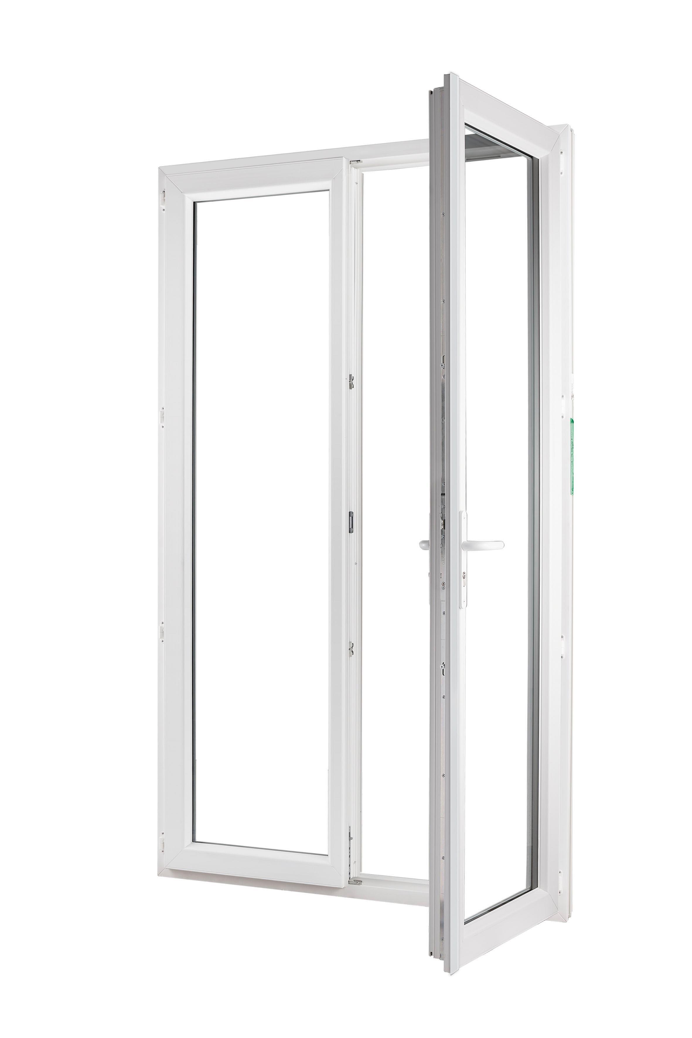 Fenêtre PVC H.215 X L.120 cm ouvrant à la française 2 vantaux tirant droit anthracite - 6