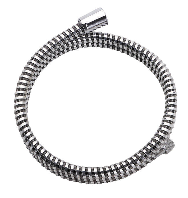 Flexible de douche longueur 200 cm blanc finition chromée - 2