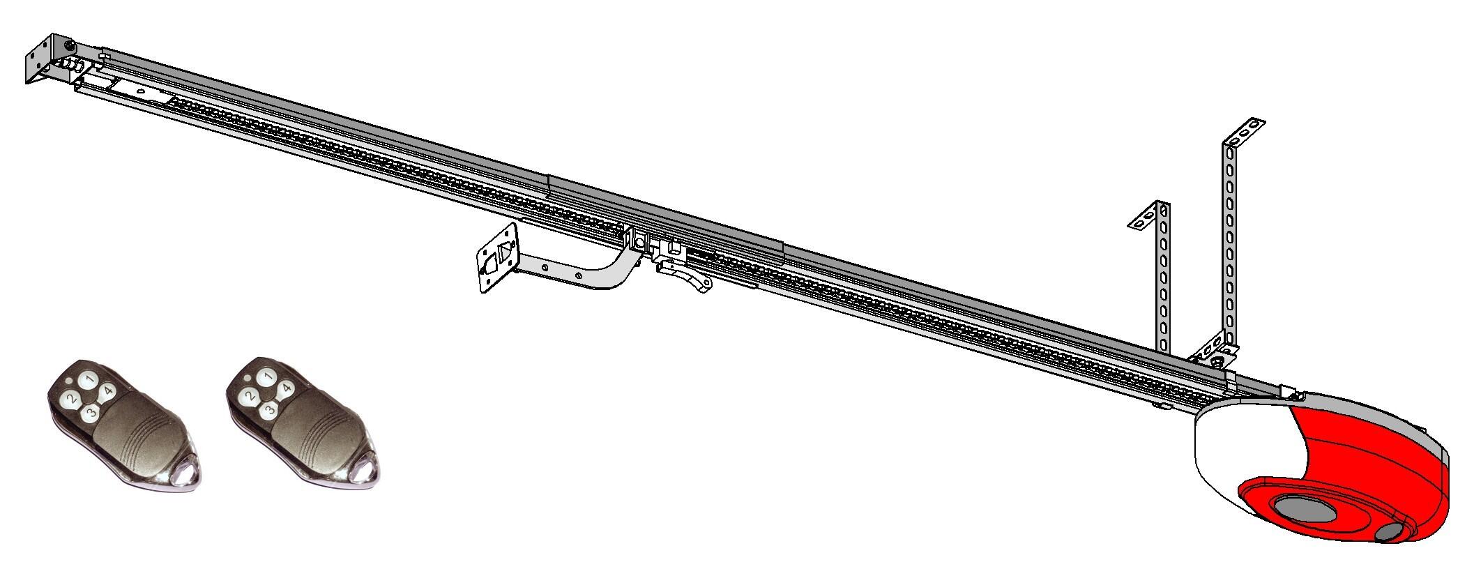 Porte de garage sectionnelle prémontée Motorisée sans rainure H.200 x l.240 Blanc  - 12