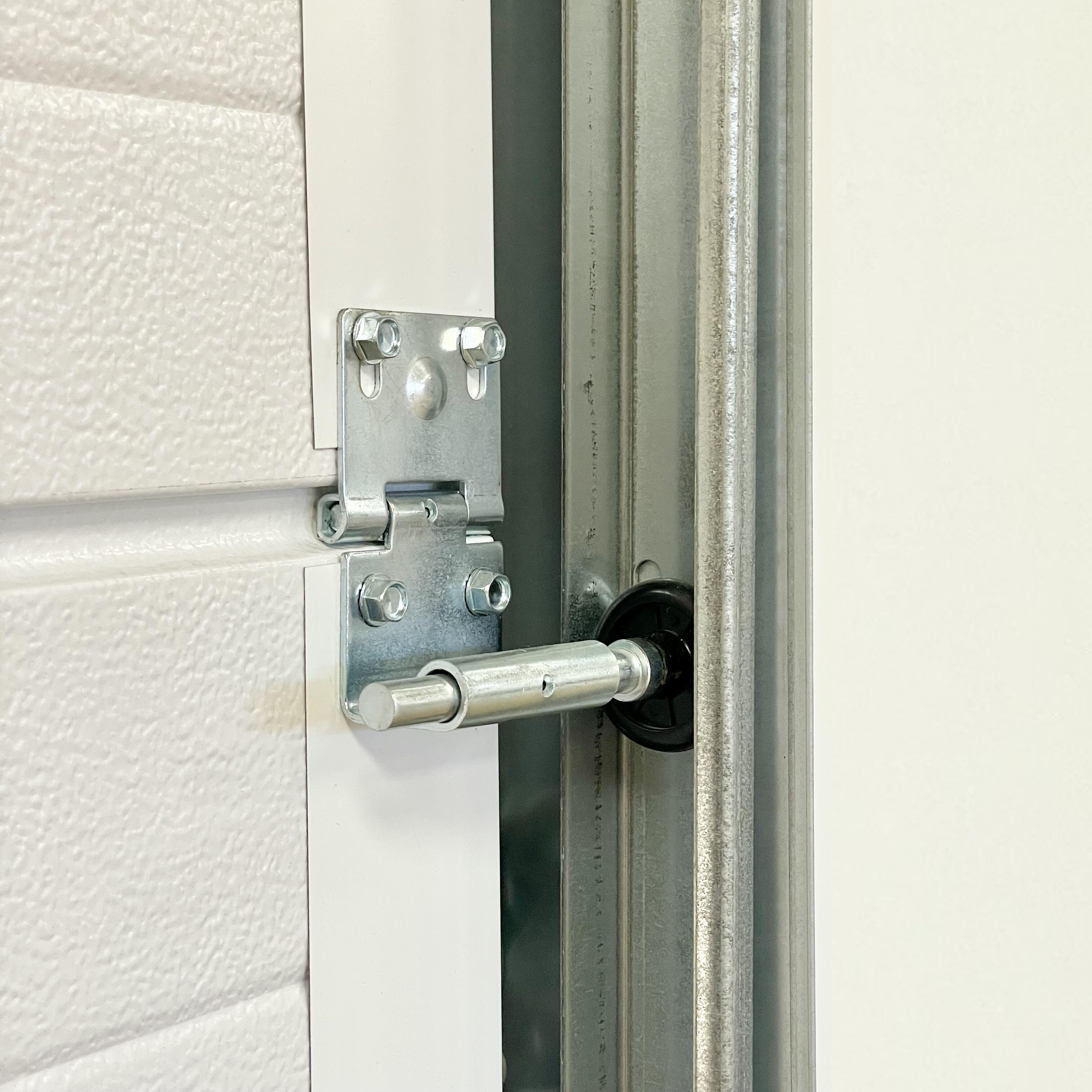 Porte de garage sectionnelle prémontée Motorisée sans rainure H.200 x l.240 Blanc  - 11