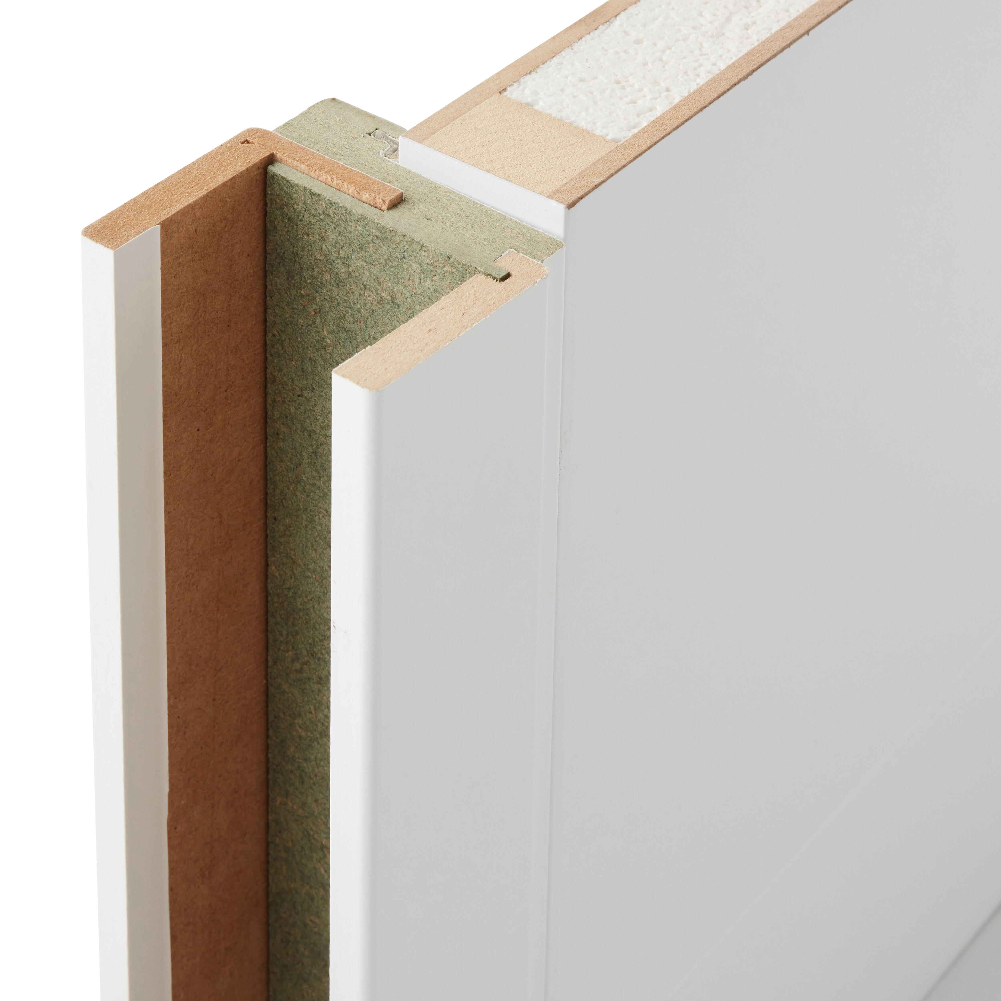 Bloc-porte Milan laqué Larg.83 cm poussant droit pleine Huiss.52 à 90 mm fin de chantier - 5