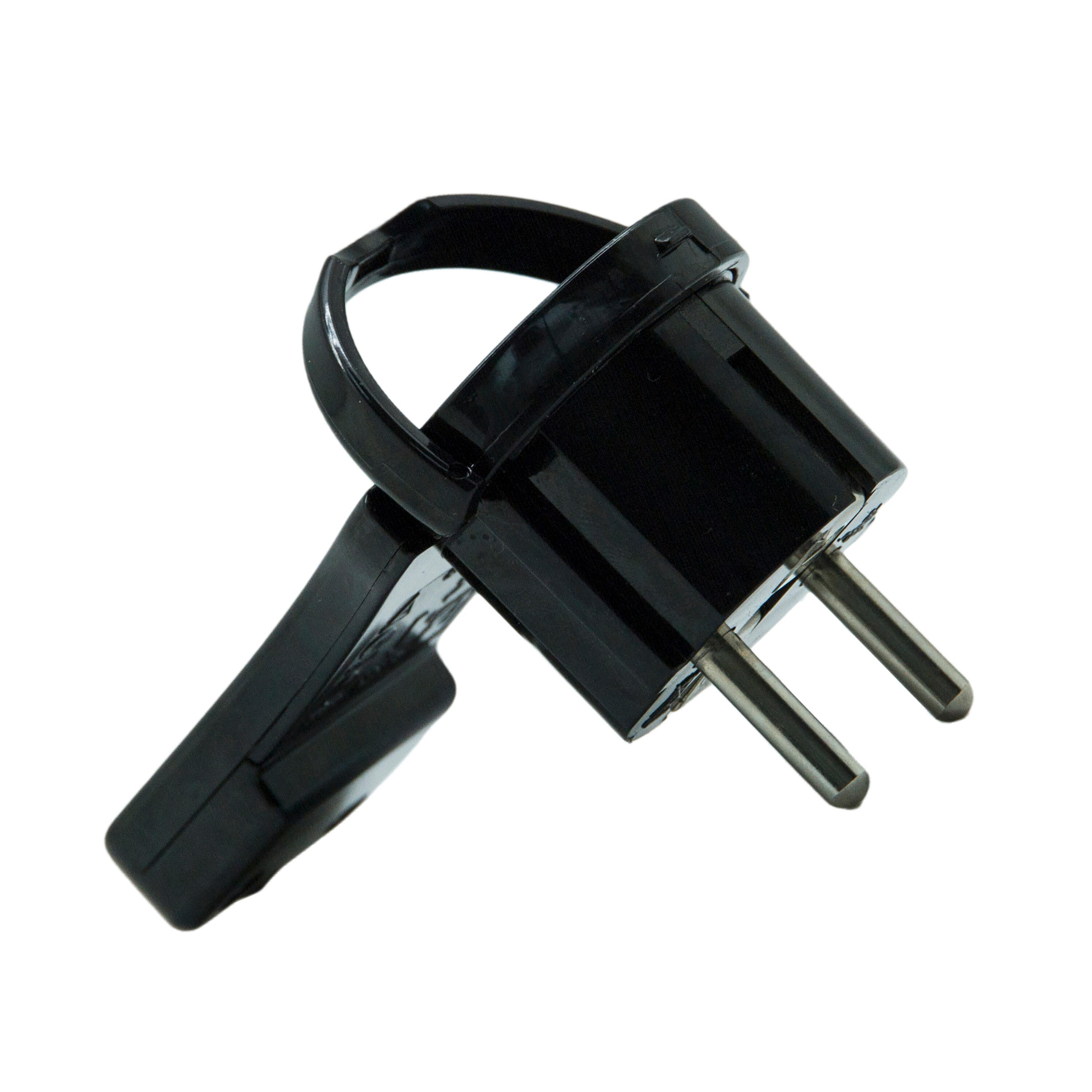 FICHE MALE 2P+T EXTRA PLATE 16A NOIRE - 2