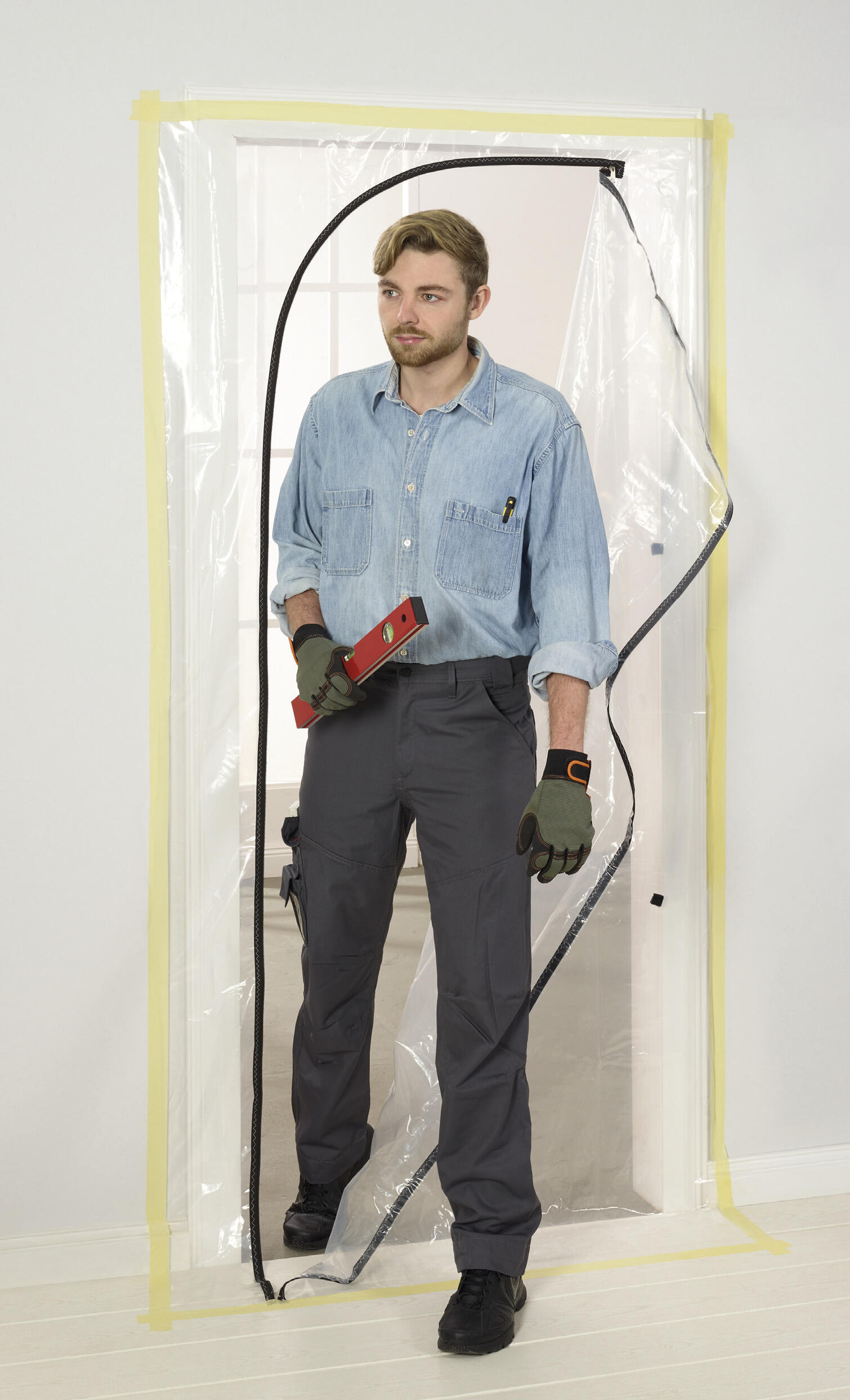 Bâche de protection spéciale portes plastique l.1,10 m x L.2,20 m - ROTA - 4