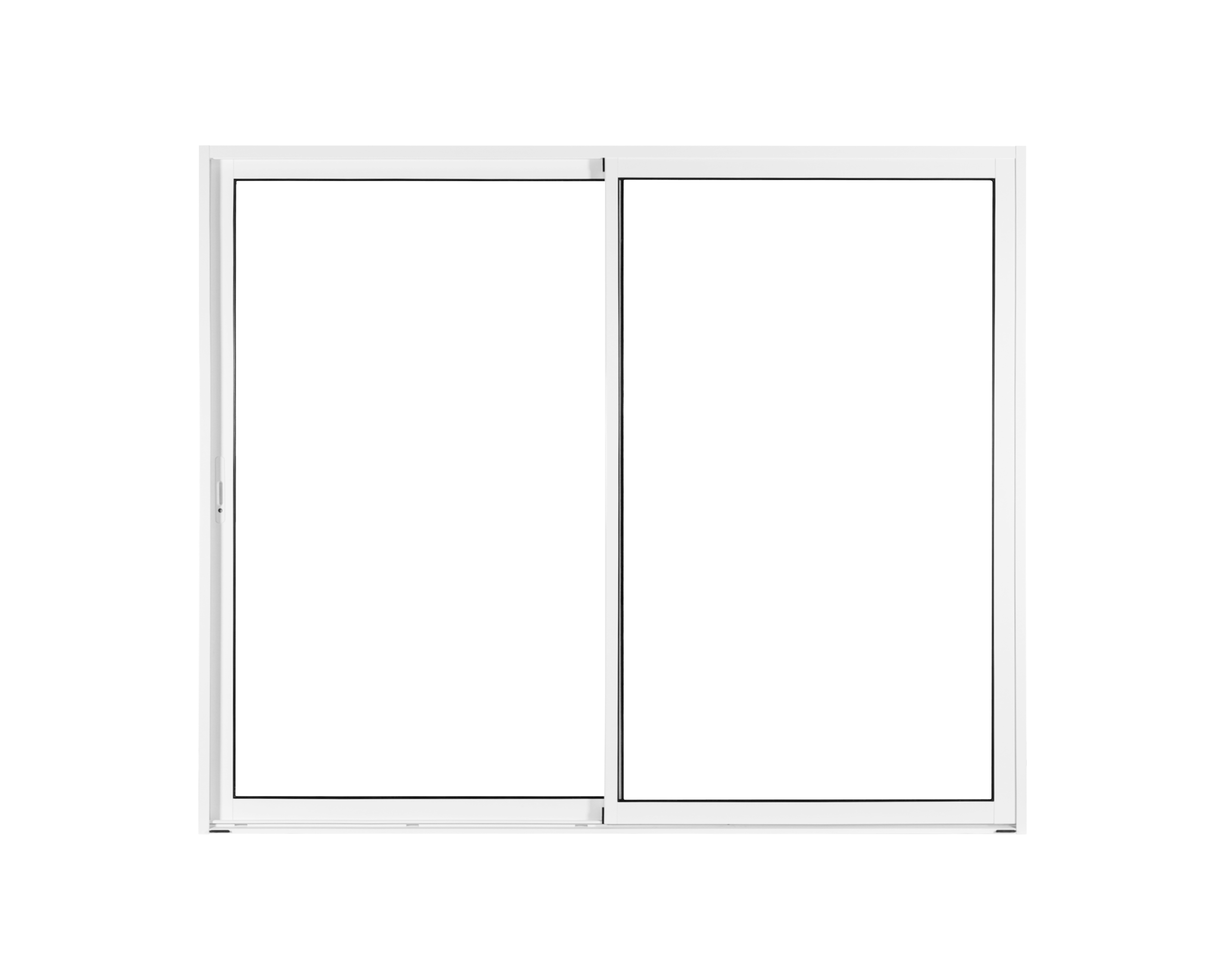 Baie coulissante aluminium H.215 x l.210 cm blanc - 10