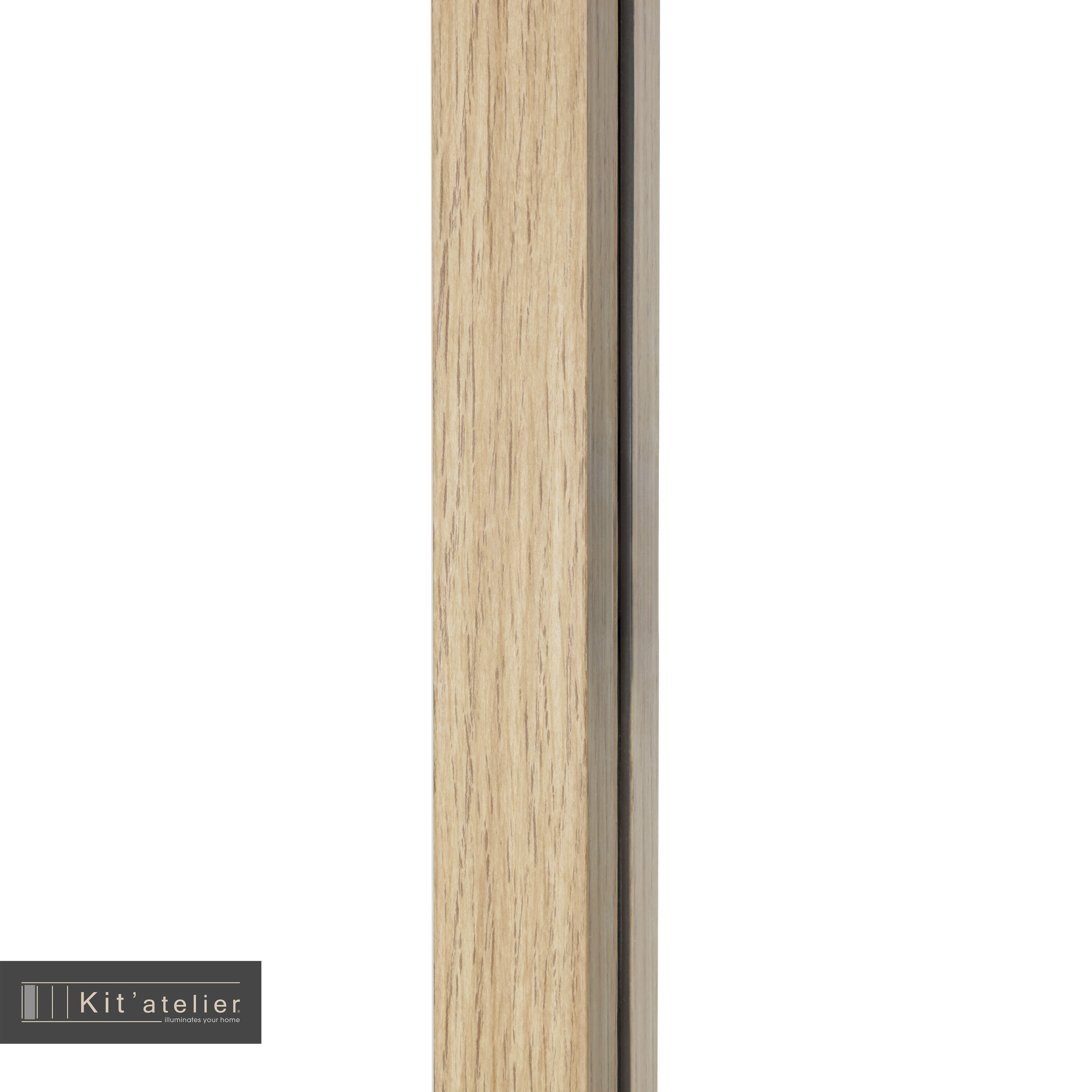 Verrière atelier aluminium fixe, 6 vitrages inclus H.108 x l.183,20 cm bois  - 4