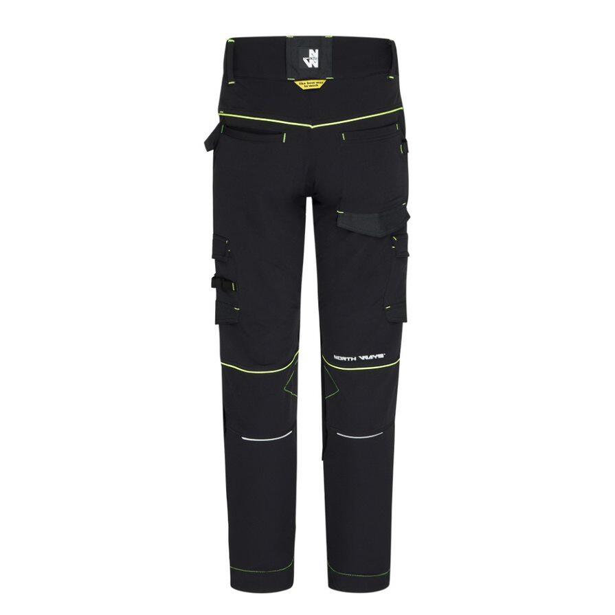Pantalon de travail Noir/Jaune stretch Sacha NORTH WAYS
