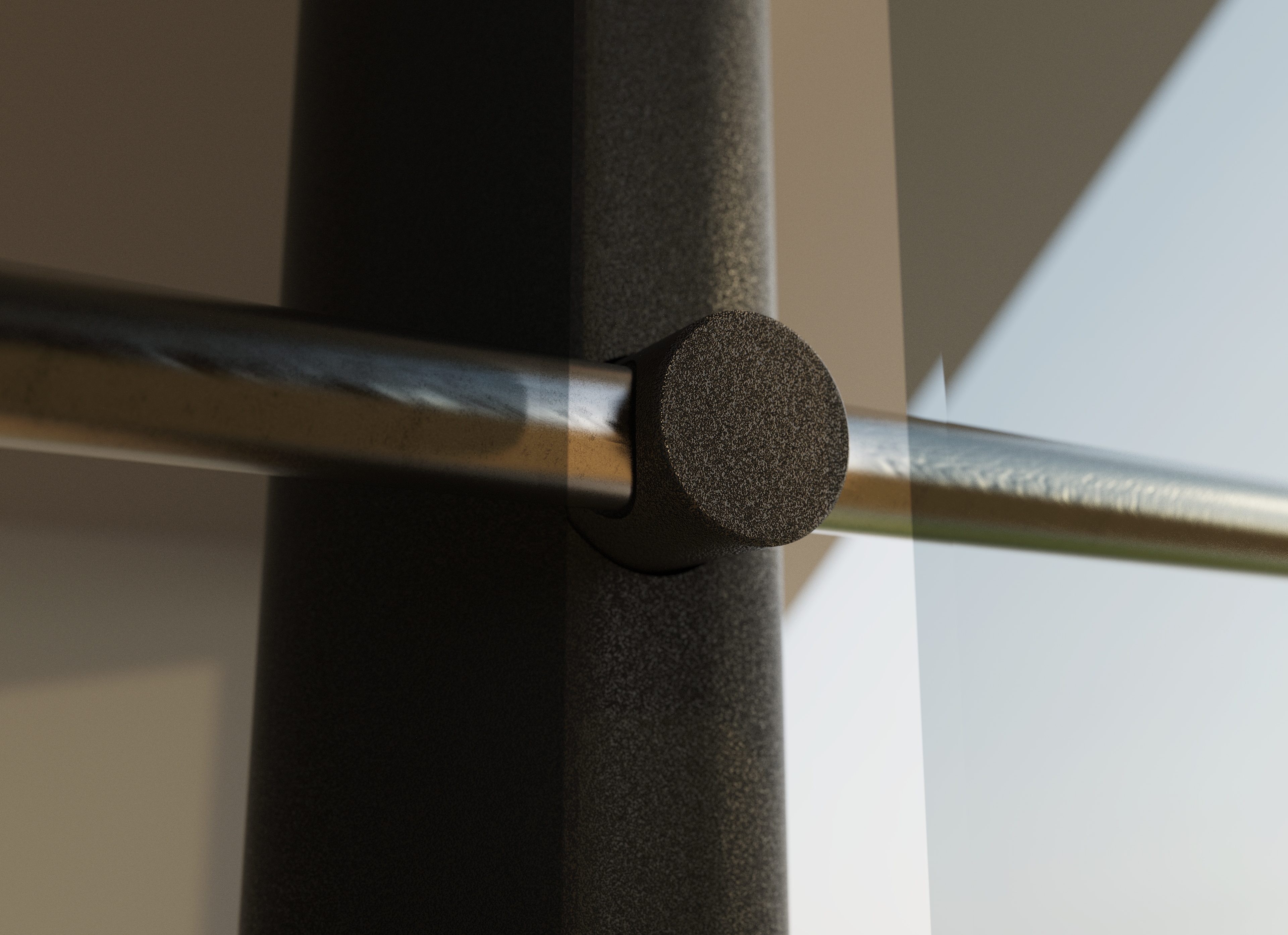Garde corps intérieur et extérieur aluminium Long.2m gris anthracite fixation au mur, en kit BALOXY - 7