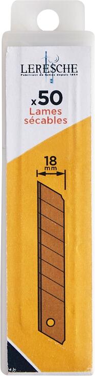 Lot de 50 lames sécables pour cutter 18 mm - LERESCHE - 3