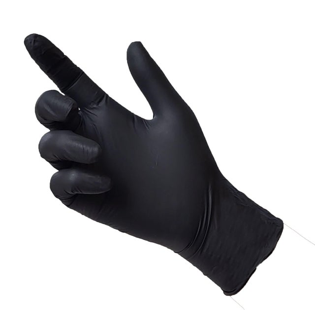 Gants de protection jetable en nitrile noir boîte de 100 - ROZENBAL