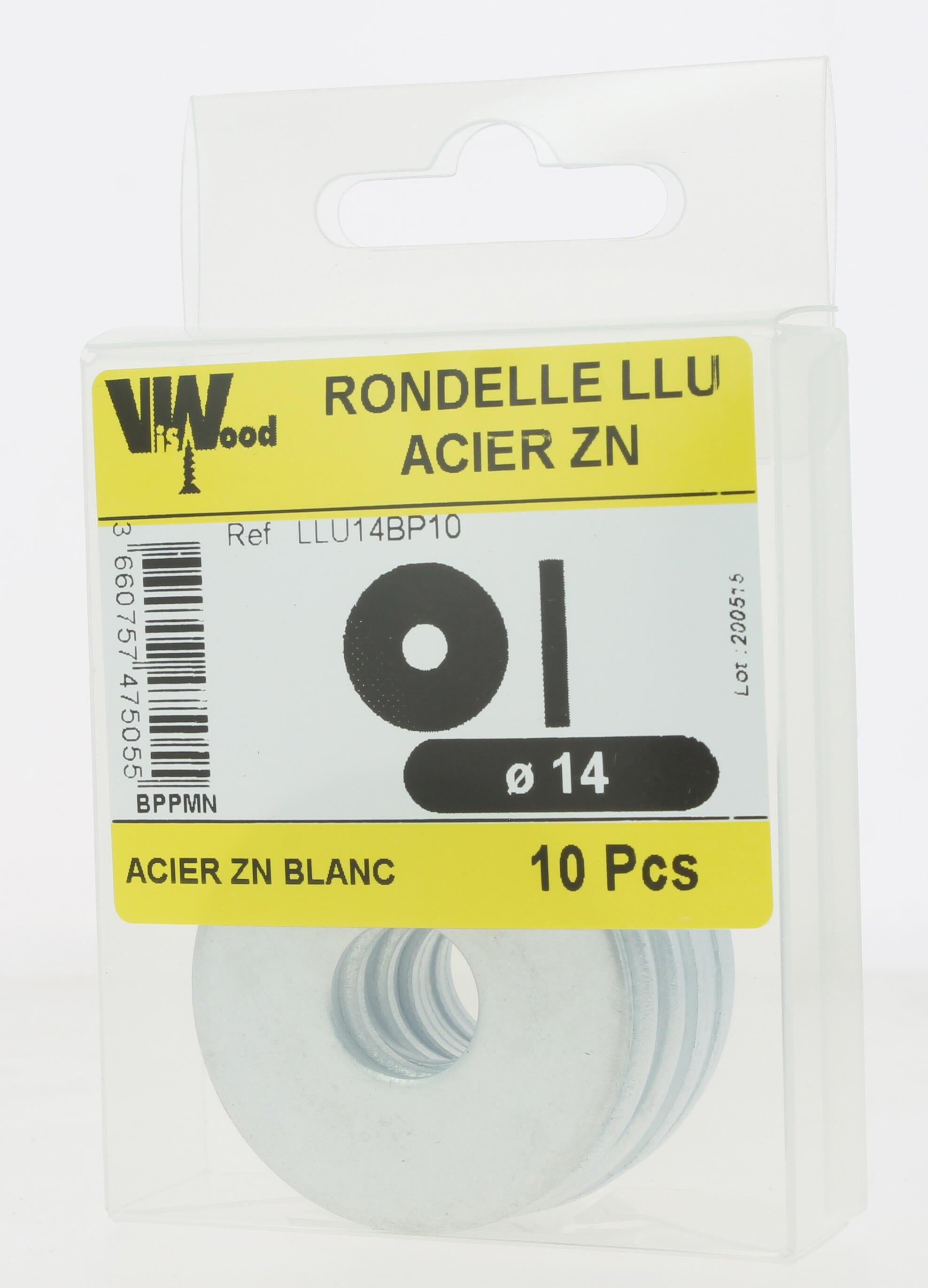 Lot de 10 rondelles extra larges ZG D.14 x 45 x 2,5 mm - VISWOOD - 3