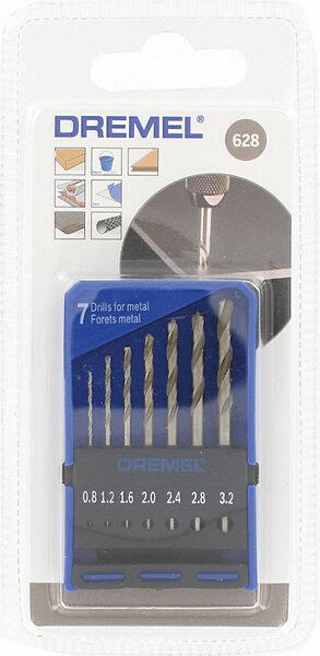 Jeu de 7 mèches 0,8mm à 3,2mm - DREMEL  - 5