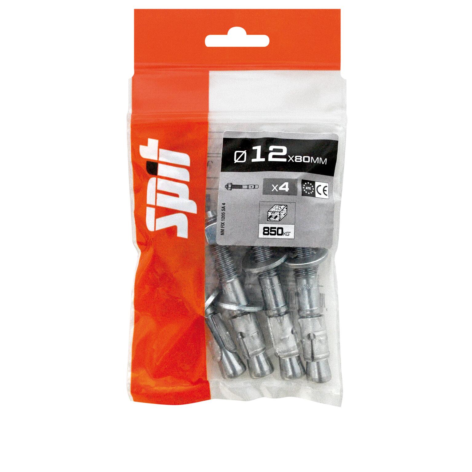 Goujon à bague multi-matériaux Diam.12 mm x 80 mm - SPIT Fix3(lot de 4) - 2