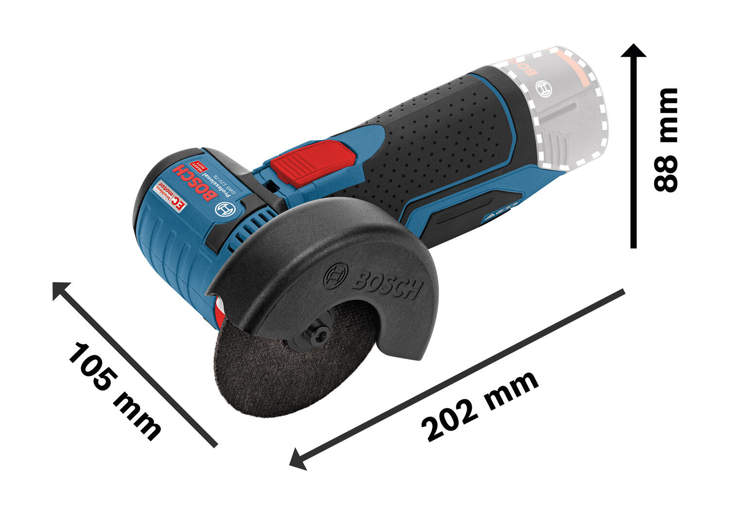 AMOLADORA BATERÍA BOSCH GWS 12V-76 EC 12V BRUSHLESS 76MM - 4