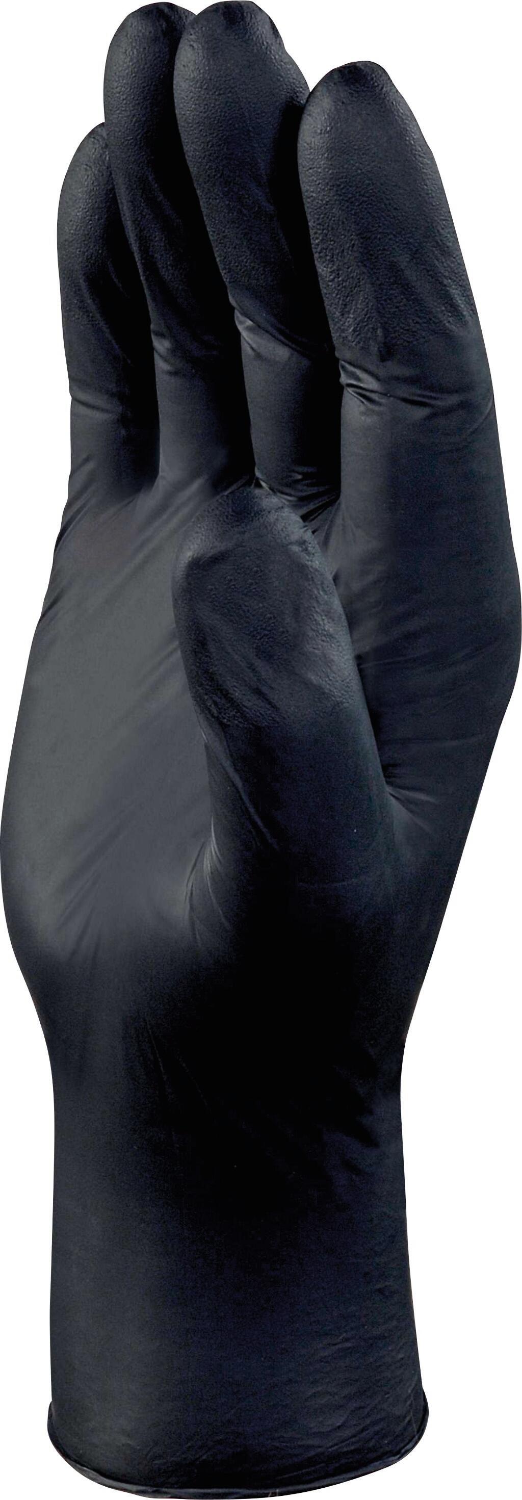 Gants de protection en nitrile noir lot de 100 T.9/10 - DELTA PLUS - 2