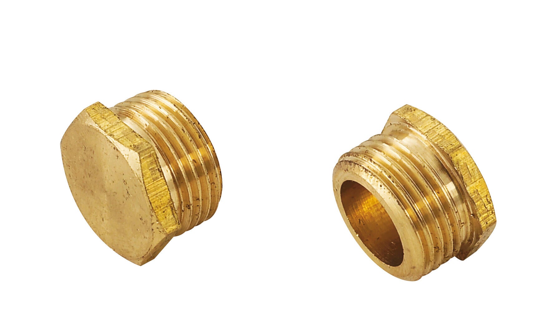 Raccord bouchon mâle M.15X21(1/2'') cuivre à visser - (lot de 10) - 2