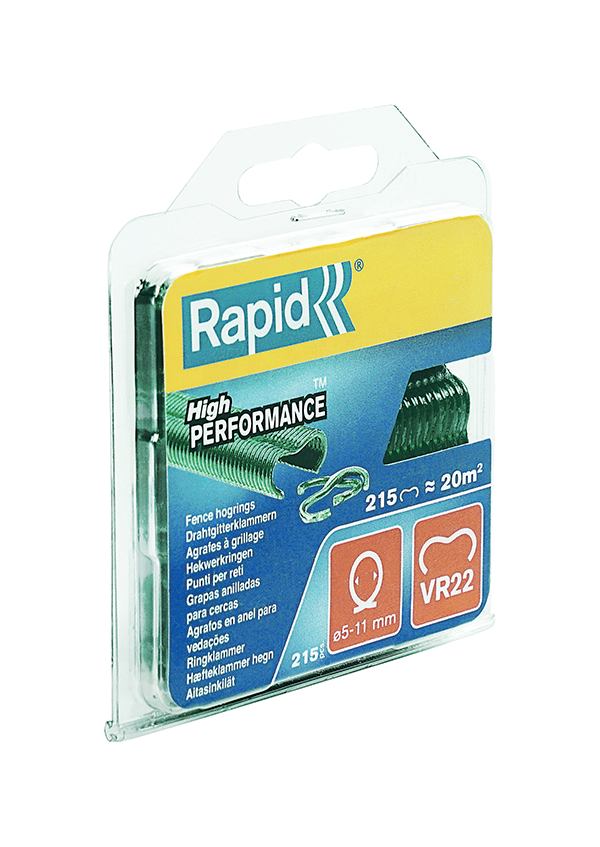 Lot de 215 agrafes grillage VR22 vertes - RAPID - 5