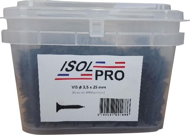 Vis Plaque de plâtre Diam. 3,5 x 25 mm Boîte de 3000 - ISOLPRO - 4