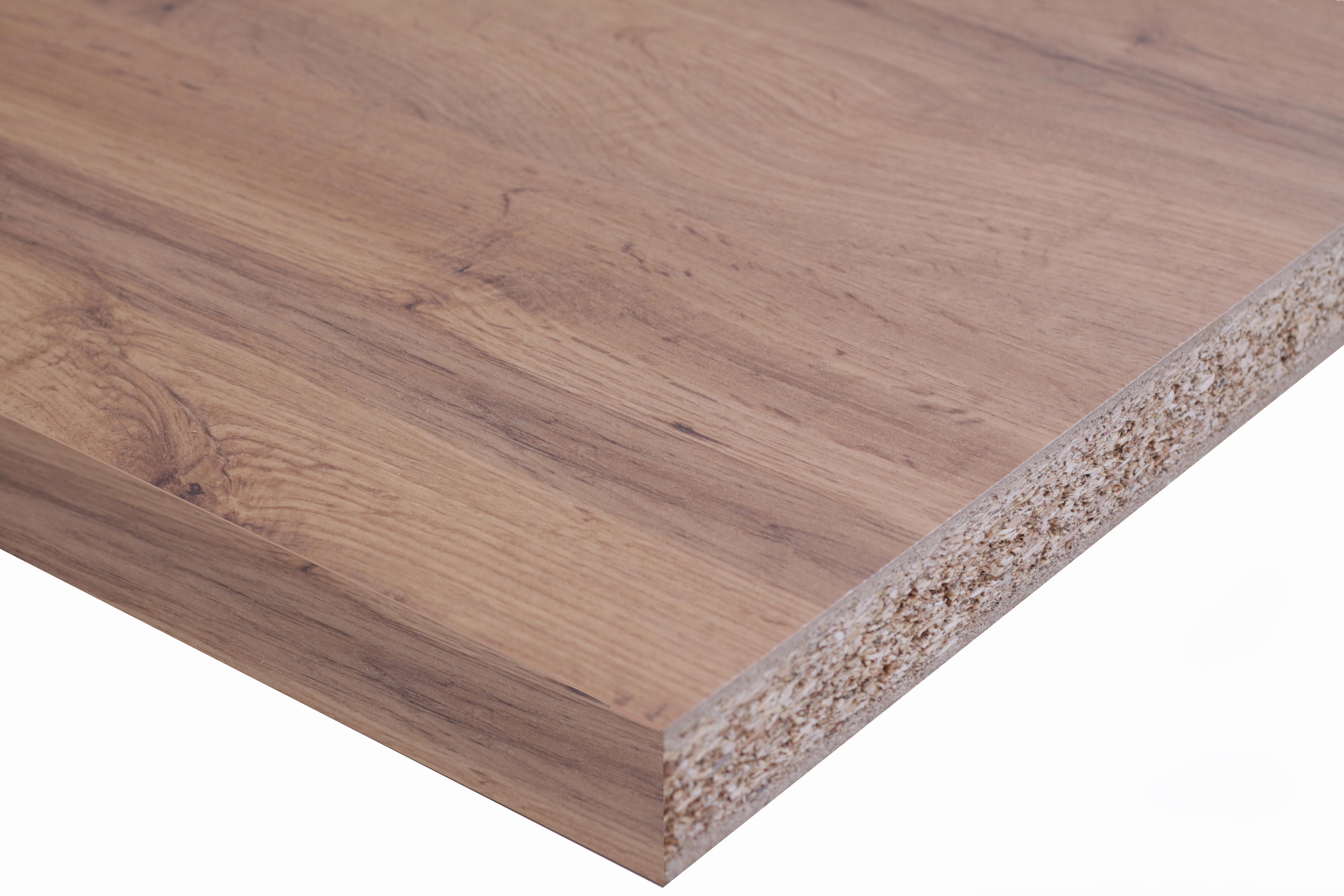 Plan de travail stratifié Chêne Flandres / Blanc Brillant L.3040 x P.630 x ép.39 mm hydrofuge - 3