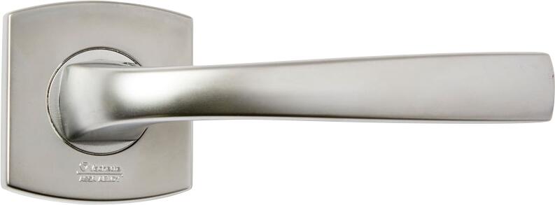 Poignées de porte sur rosace chrome velours muze zamack x2 - VACHETTE  - 2