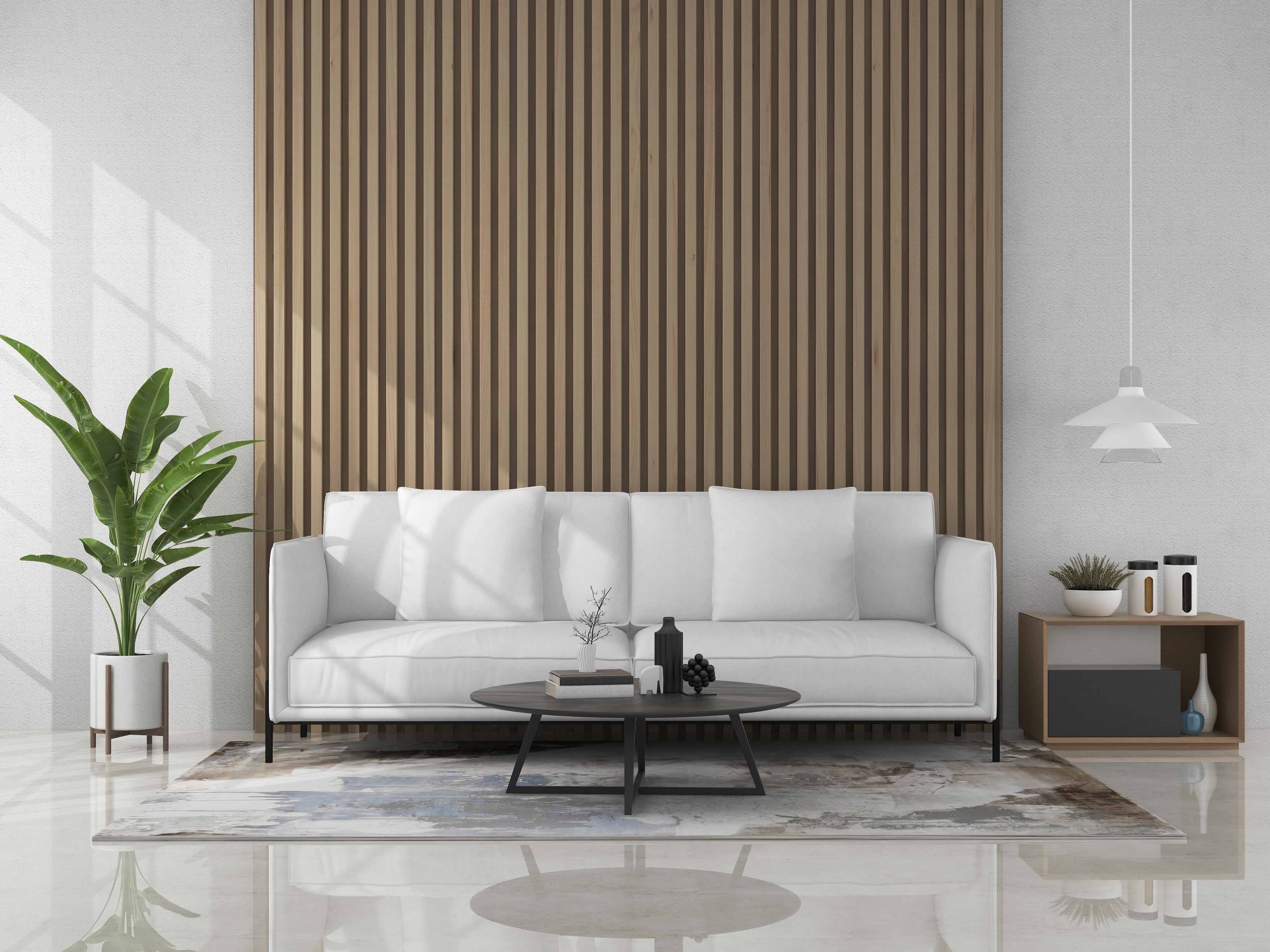 Panele ścienne 3D Lamel na czarnym filcu 265x30 cm Catania 7 lameli - 2