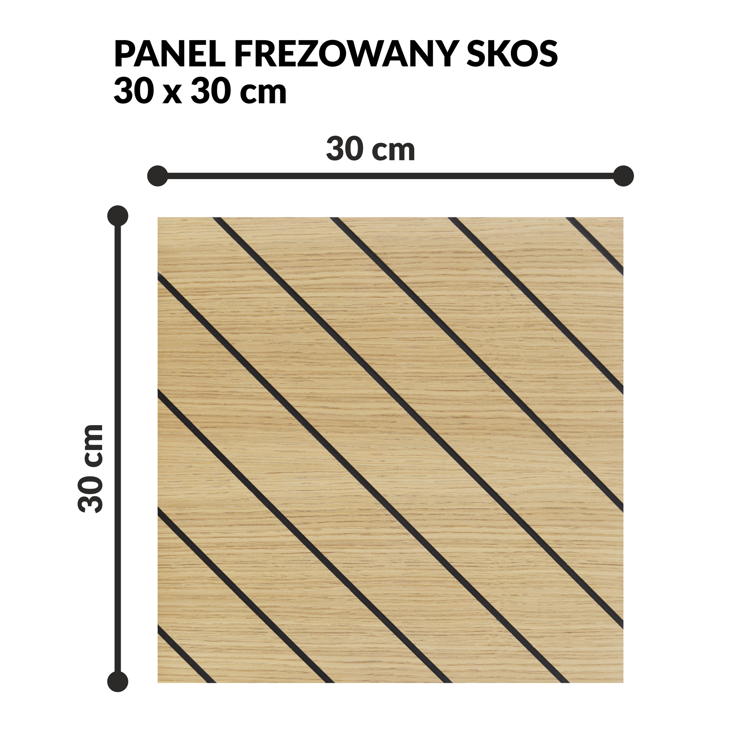 Panele ścienne MDF frezowane Skos 30x30 cm - 3