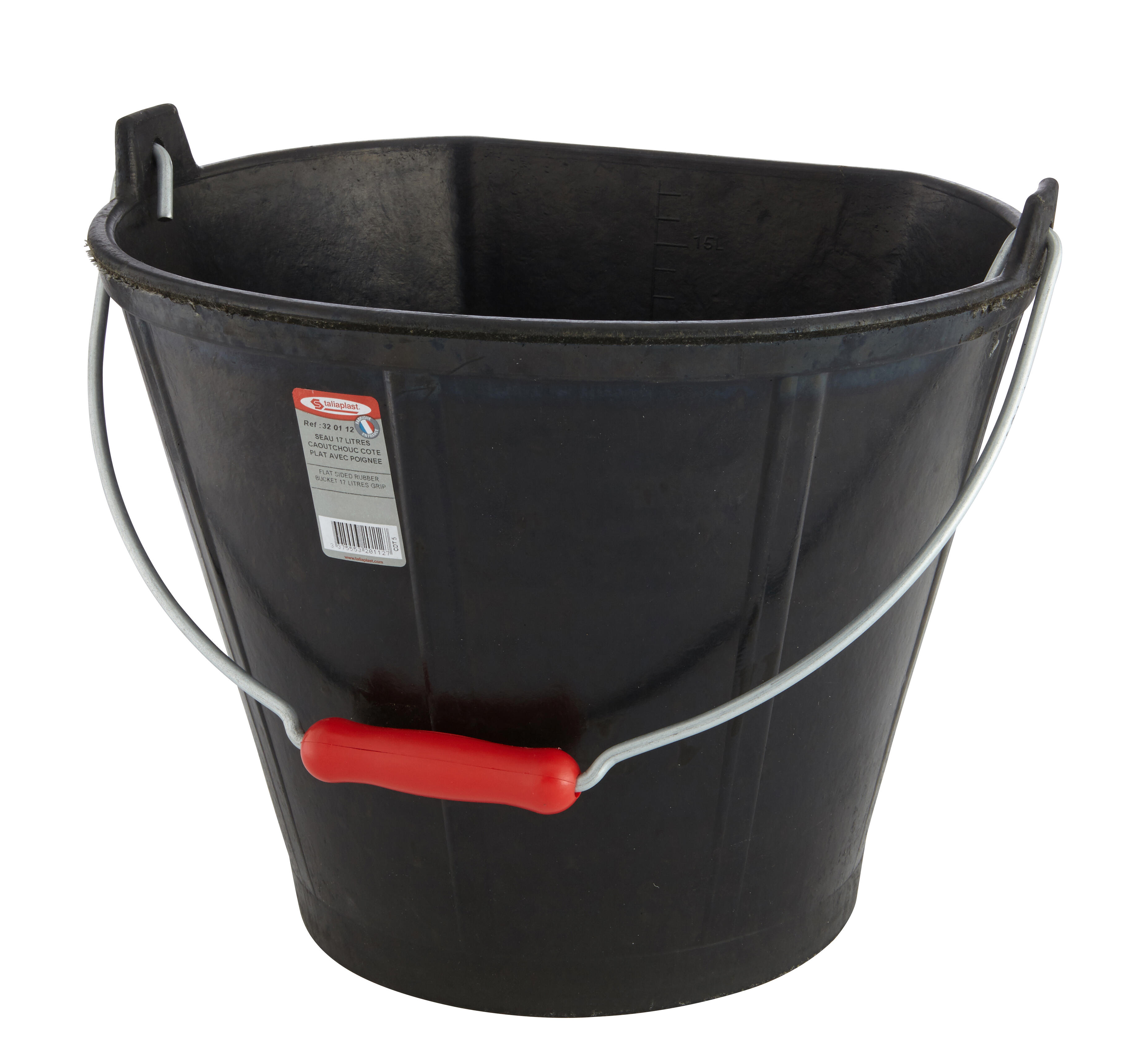 Seau caoutchouc naturel coté plat 17L - TALIAPLAST - 2