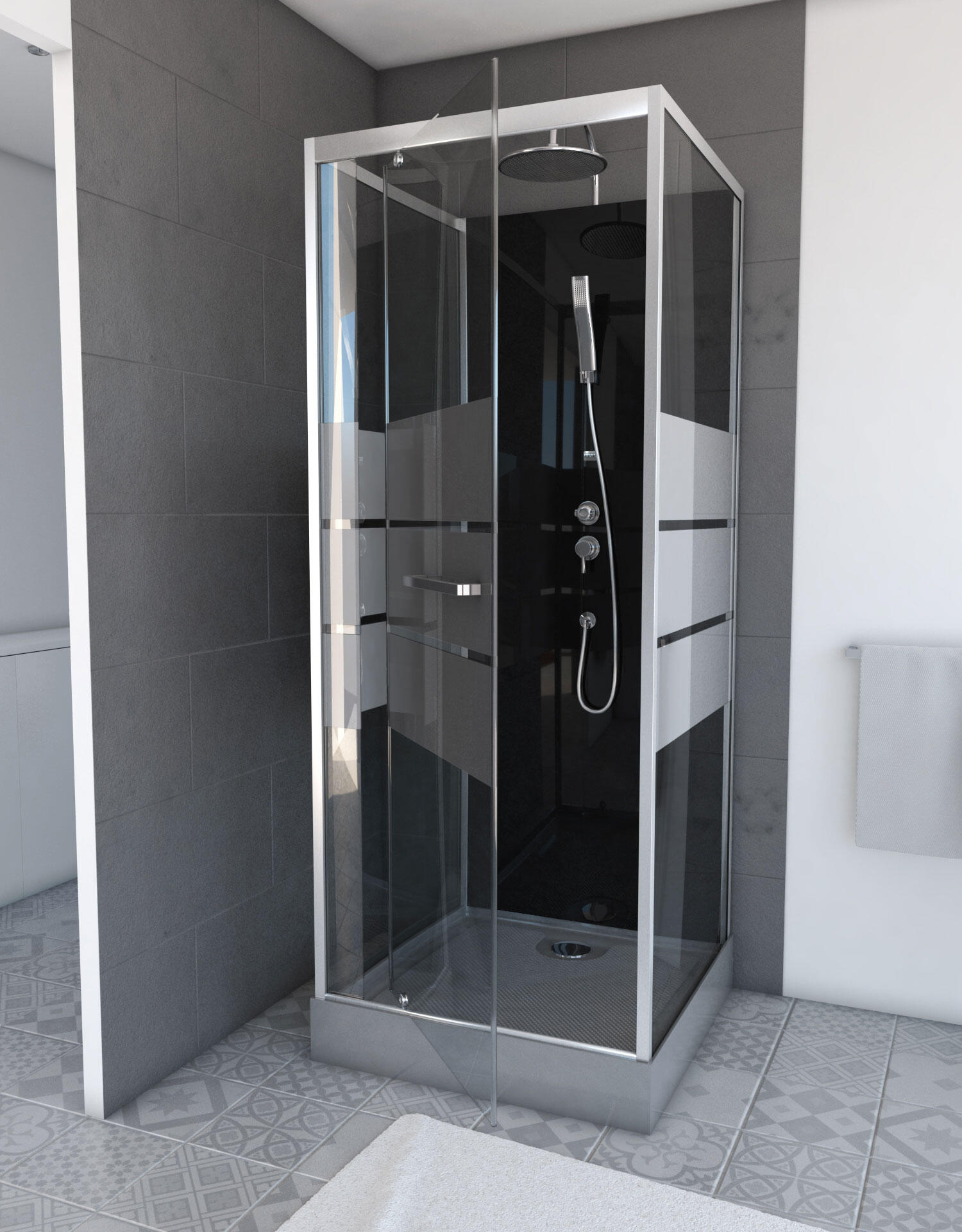 Cabine de douche l.70 x L.70 x H.220 cm Study  - 3