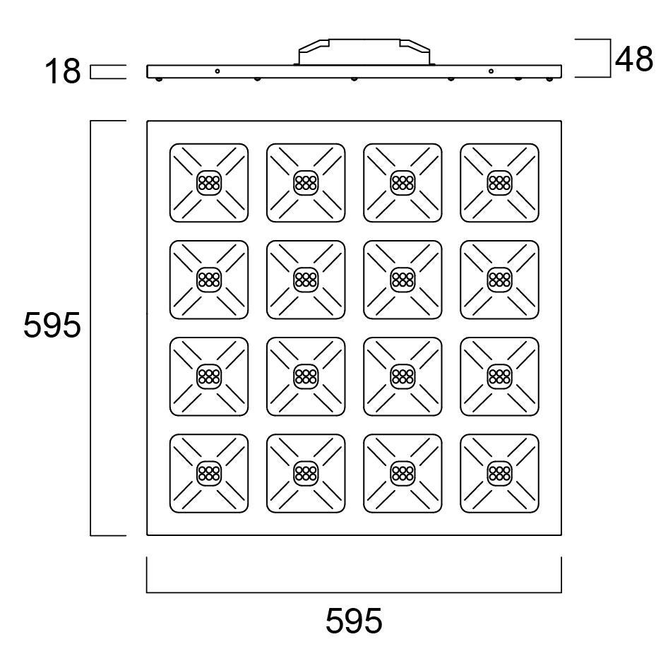 Dalle quadro 60x60 4650lm 4000k - 6