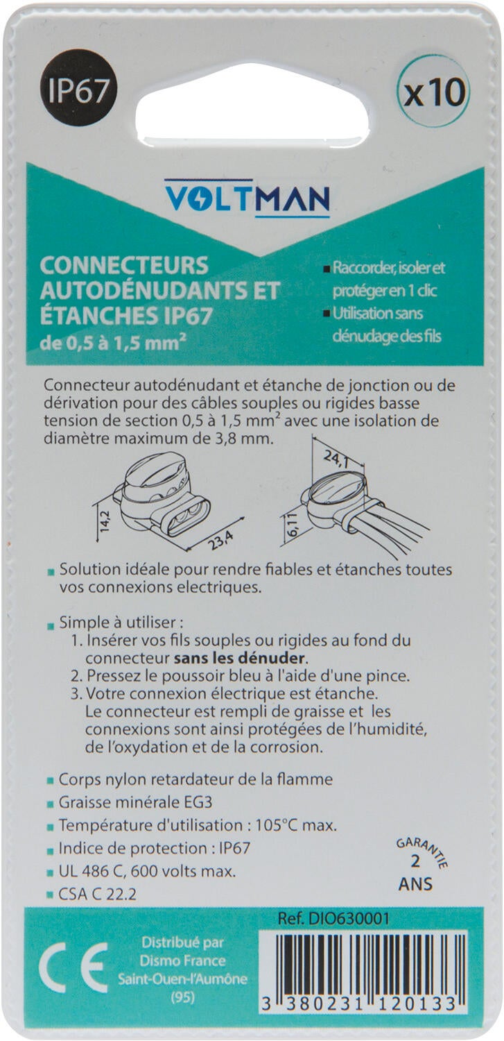 Lot de 10 connecteurs étanches - 3M - 5
