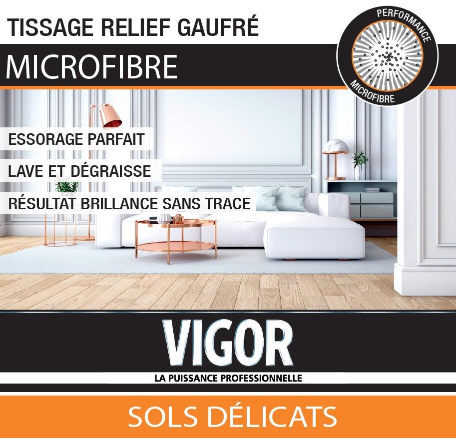 Serpillière microfibre sols délicats 45 x 65 cm - VIGOR - 3