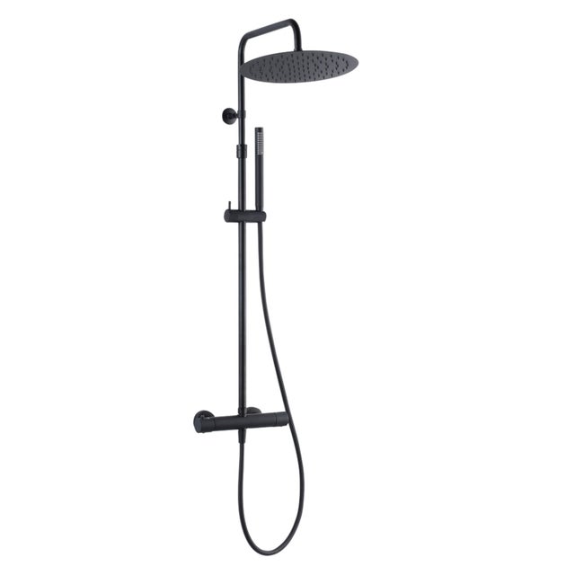 Colonne de douche thermostatique - Noir - Délice II