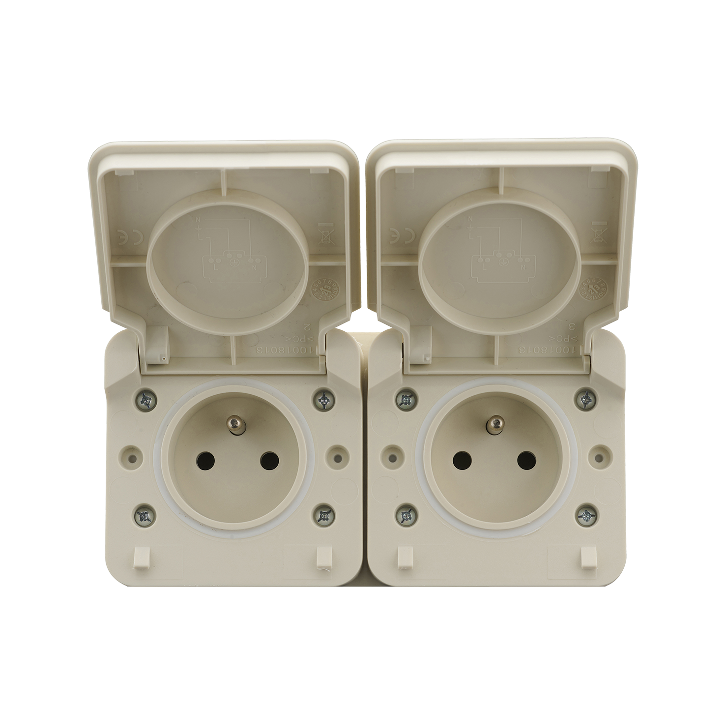 Double prise de courant 2P+T CYKLONE - DEBFLEX - 3