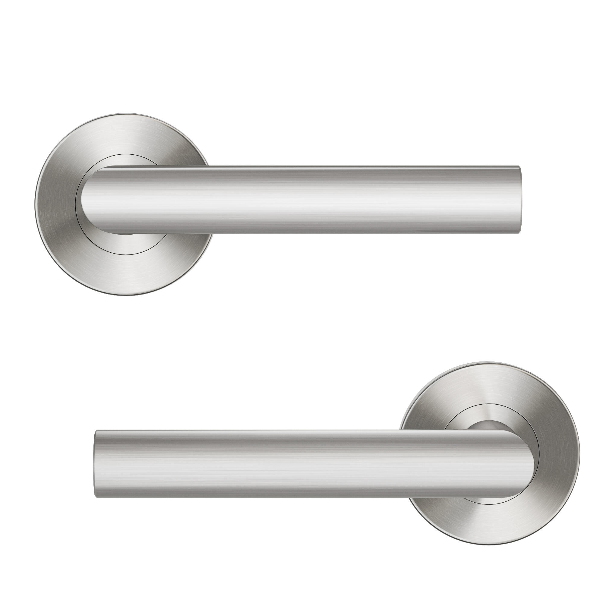 Poignée de porte sur rosace nickel THEA x2 - 2