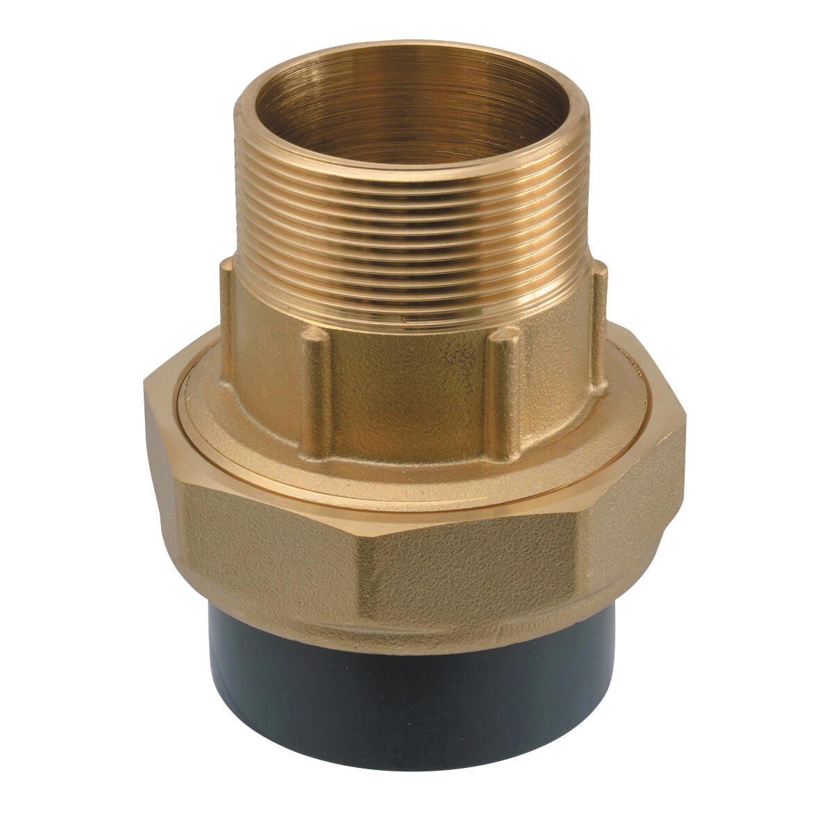 Union mixte 3 pièces PVC Ø50 / Laiton fileté 1