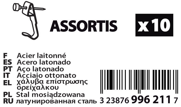 Crochets tableau assortis 10 pièces - VISWOOD - 3