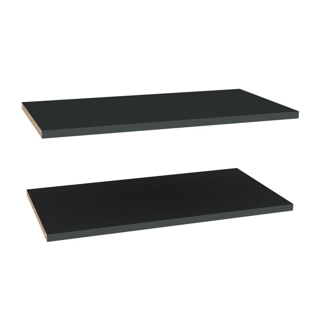 Lot de 2 étagères pour  caisson haut 60 cm Gris