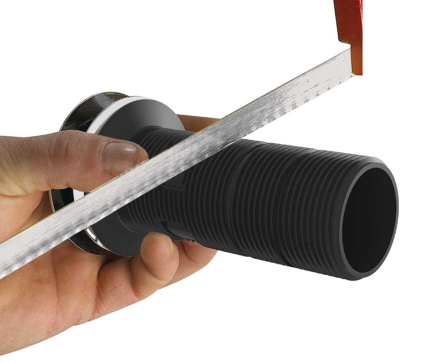 Bonde universelle lavabo noire avec clapet ABS  Haut.100 mm Digiclic ou fixe - VALENTIN - 2