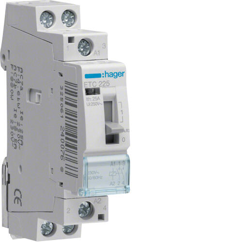 Contact j/n 25a, 2f, 230v hager - 2