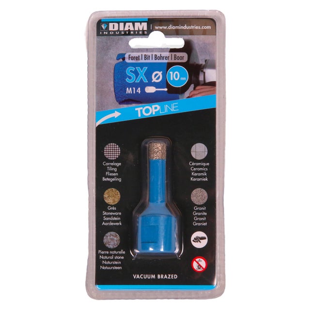 Foret diamant pour carrelage Diam.10 mm - DIAM INDUSTRIES