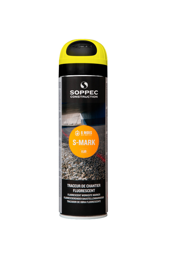 Traceur de chantier jaune fluo Soppec 500 ml - TECHNIMA - 2