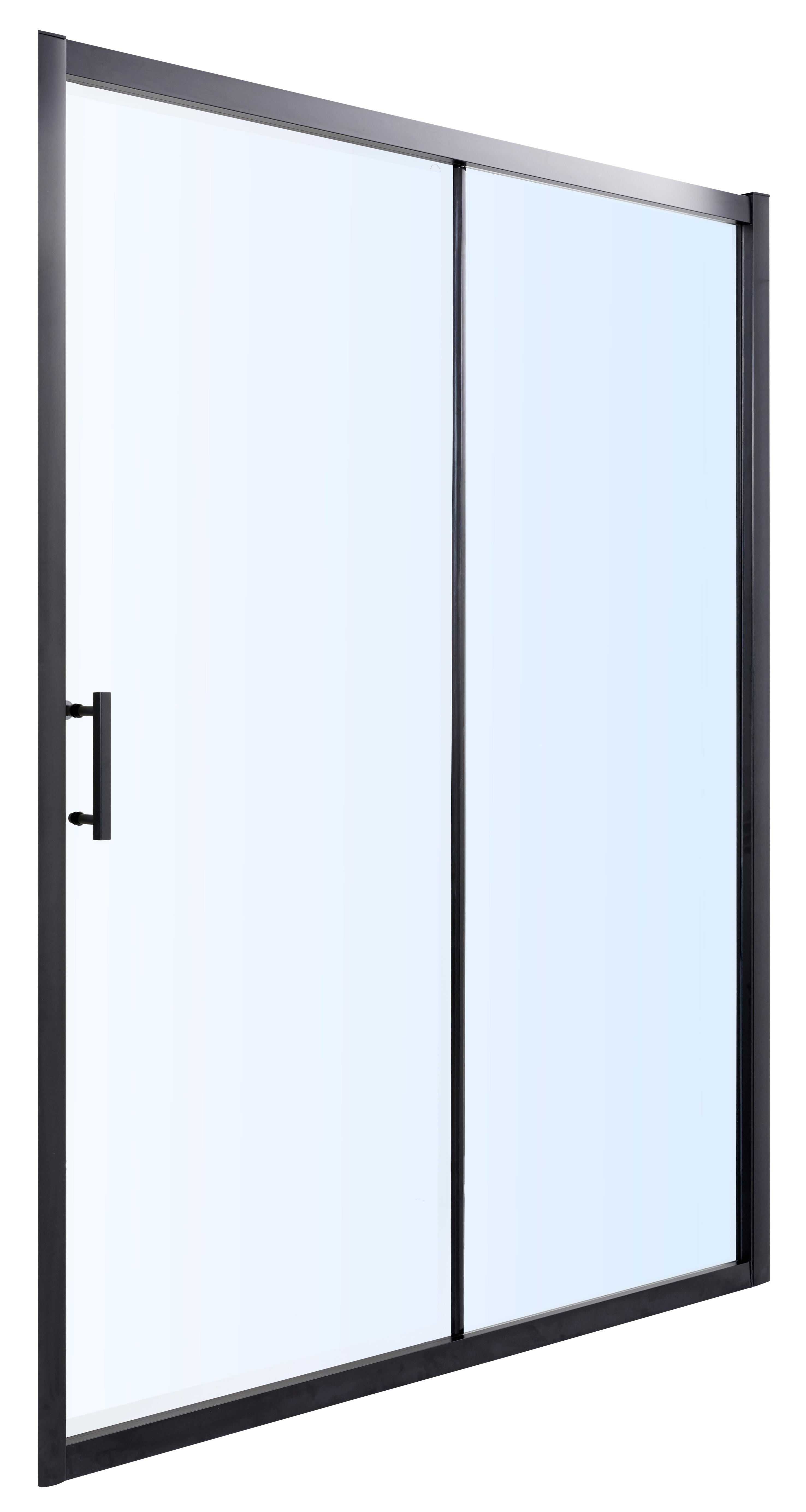 Porte de douche coulissante noire mat l.160 x H.190 x Ep.0,05 cm Kailin - 2