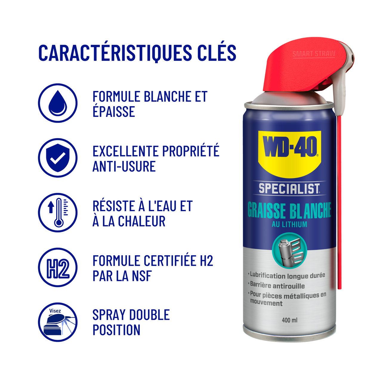 Graisse blanche au lithium 400 ml - WD-40 - 3
