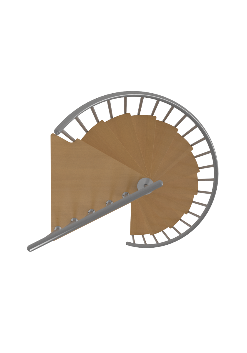 ESCALIER CALGARY CLASSIC3 Ø120 RAL 9016 - 3