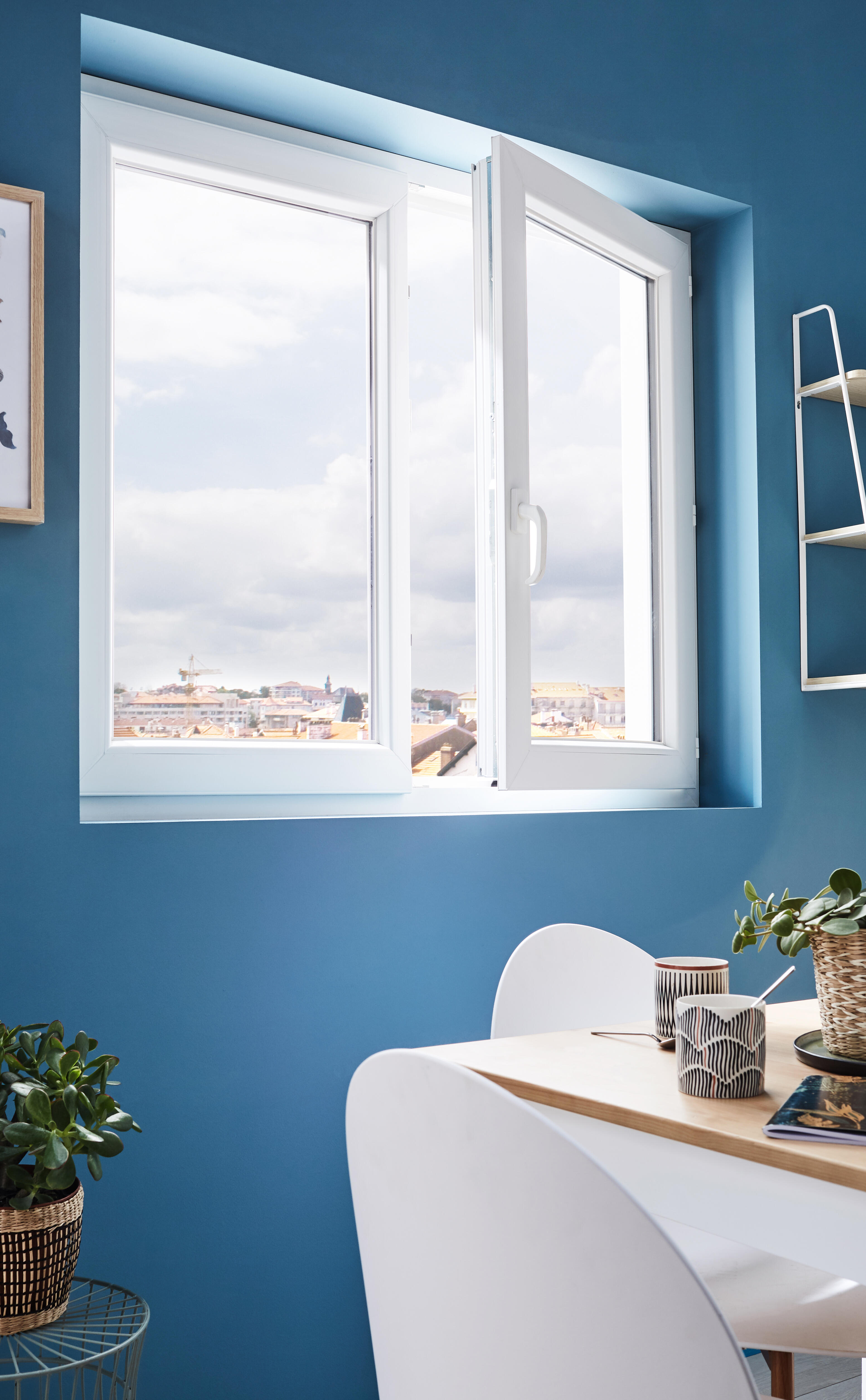 Fenêtre PVC H.115 x l.100 cm 2 vantaux blanc - 7