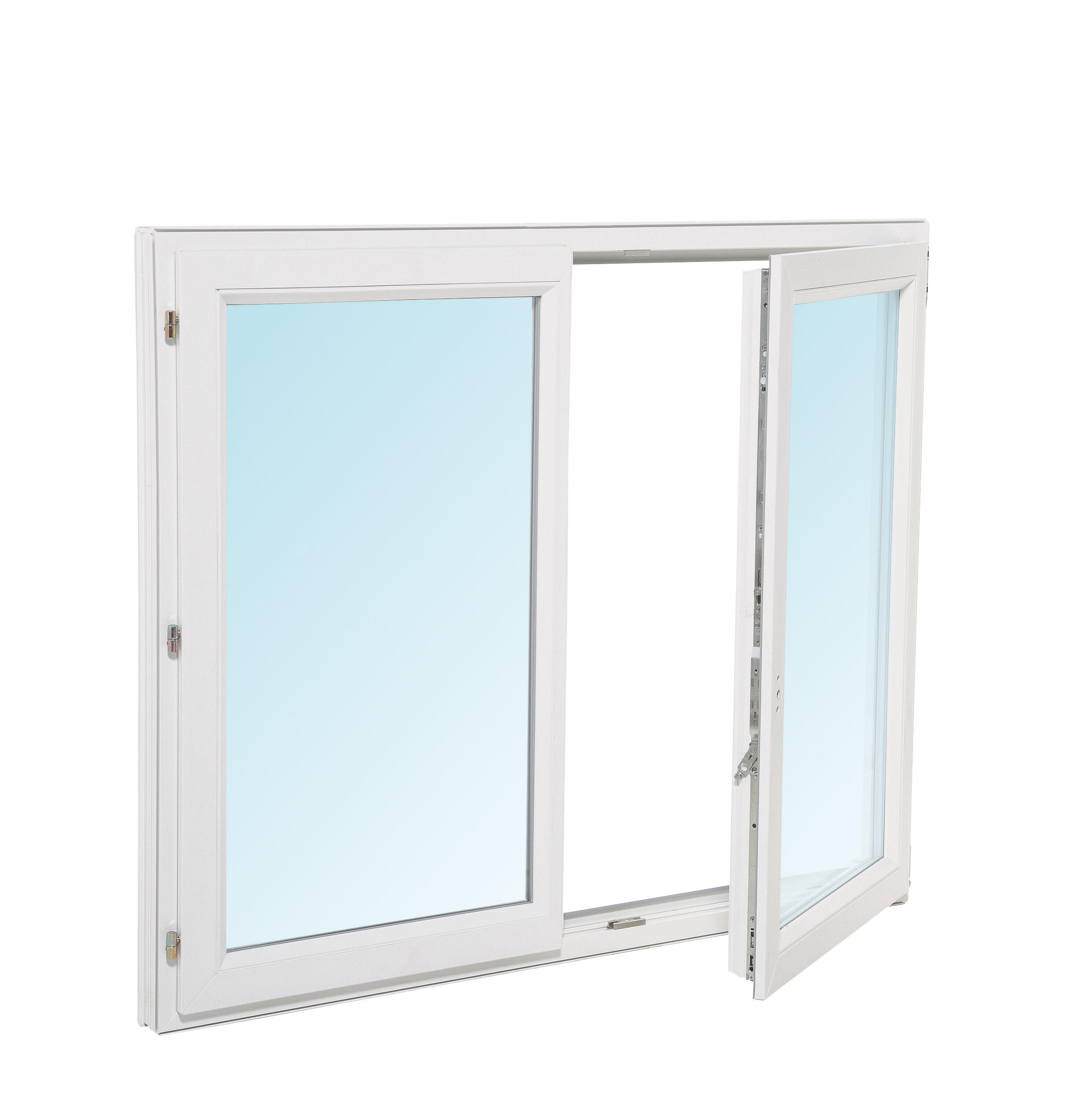Fenêtre PVC H.115 x l.100 cm 2 vantaux blanc - 2