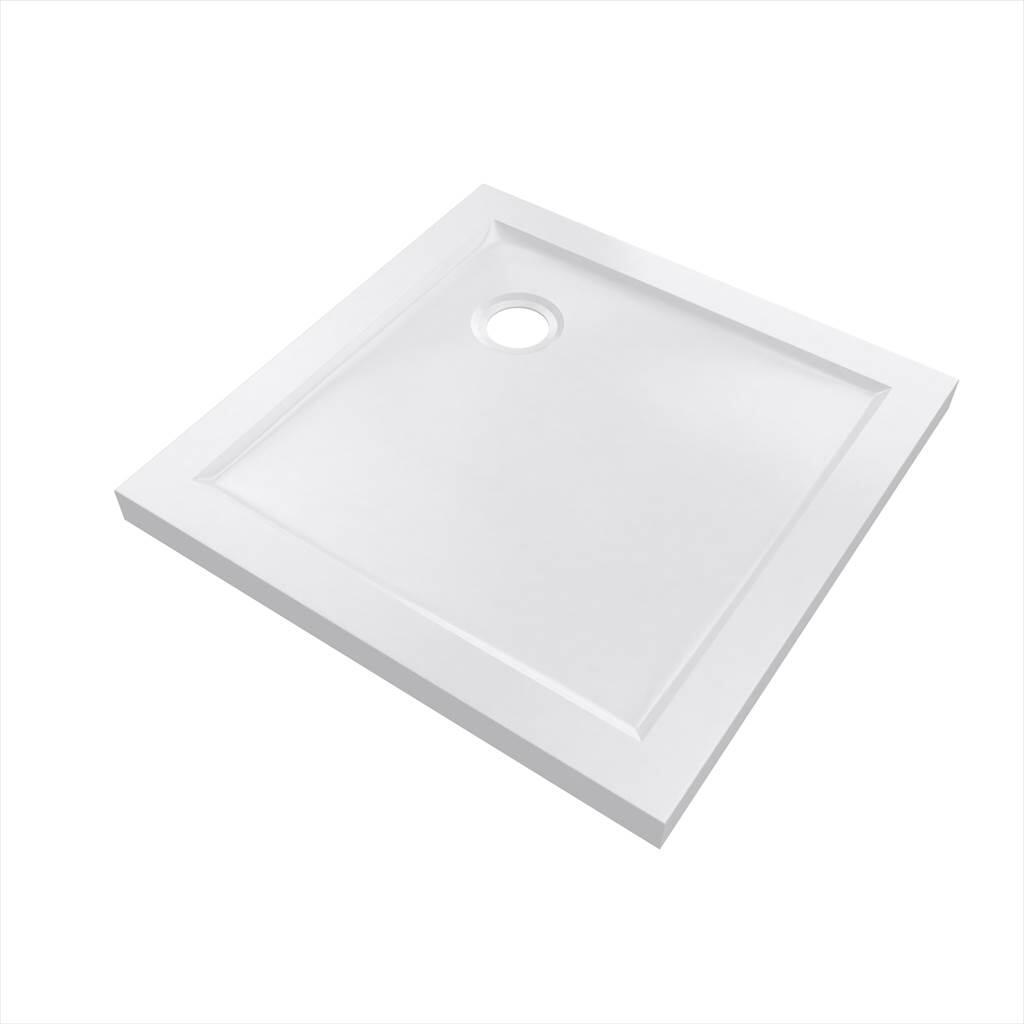 Receveur de douche L.80 x l.80 cm Ep.4 cm acrylique blanc - AURLANE - 4