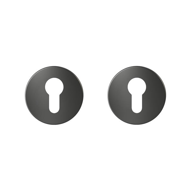 Rosaces clé I noires pour poignée de porte THEA/INELA/DAREN x2