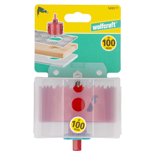 Scie cloche pour bois, platre et métal Diam.100 mm - WOLFCRAFT