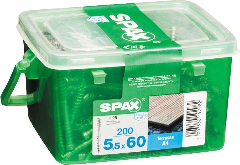 Vis terrasse inox A4 Diam. 6 x 60 mm Boîte de 175 - SPAX - 2